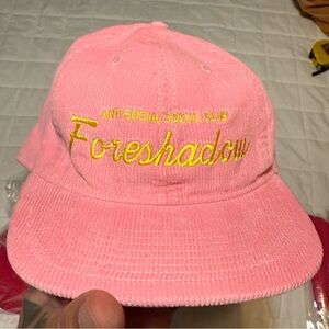 Anti Social Social Club Corduroy “Sayings” Cap in Pink
